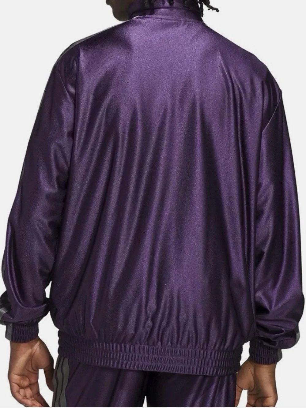 adidas Men’s Purple/Gray Full-Zip Track Jacket Size L